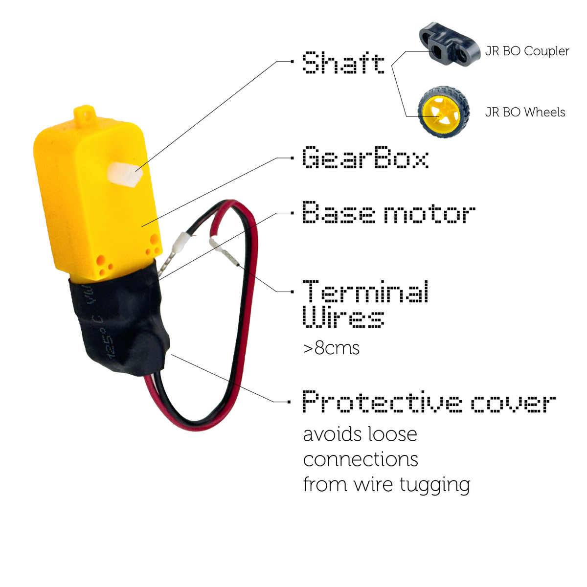 Boo Motor Battery Operated BO Motor 200 RPM - 2pcs – Make Many Robots
