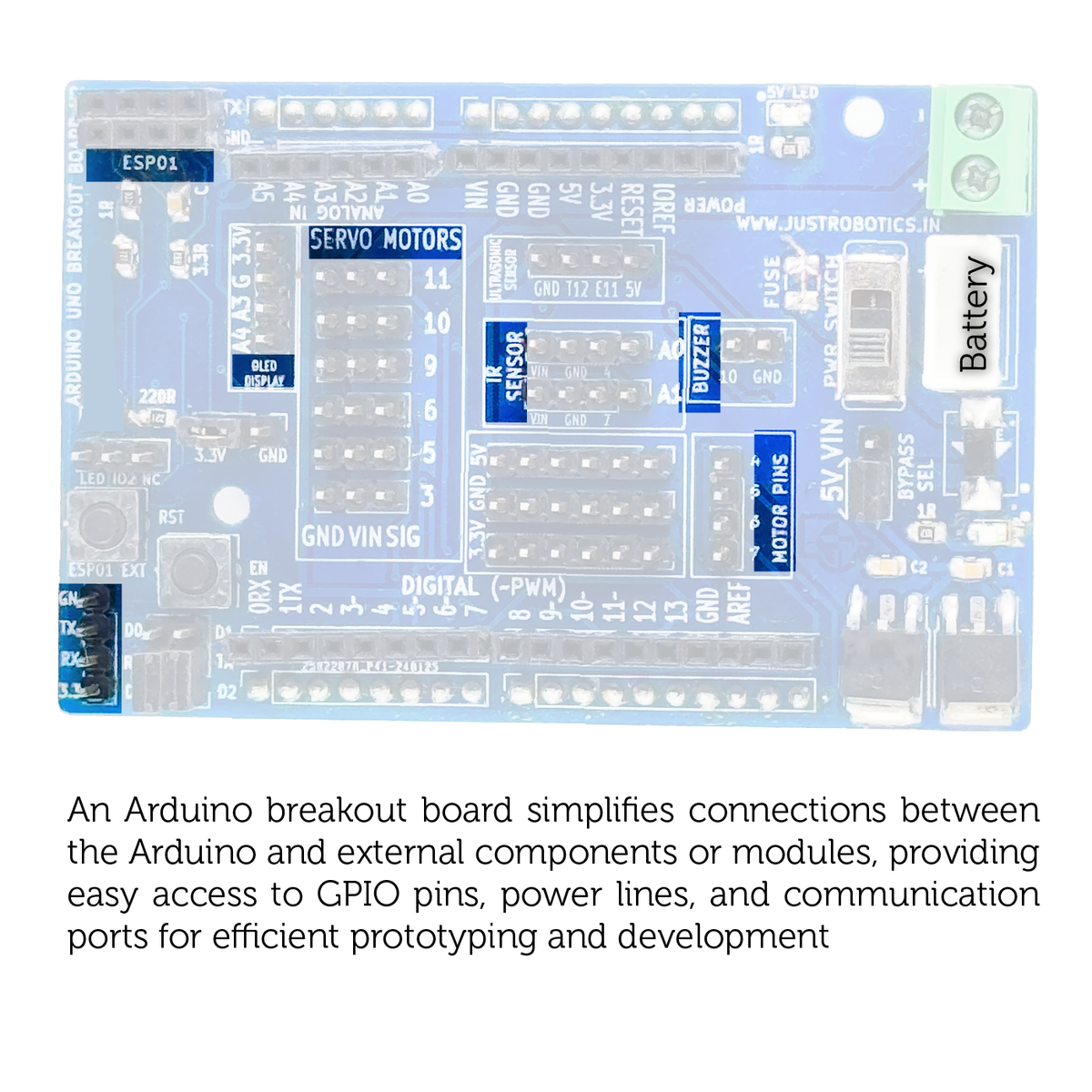 Breakout Arduino Arduino UNO Breakout Board - Arduino Projects Made Simple (Arduino UNO ...