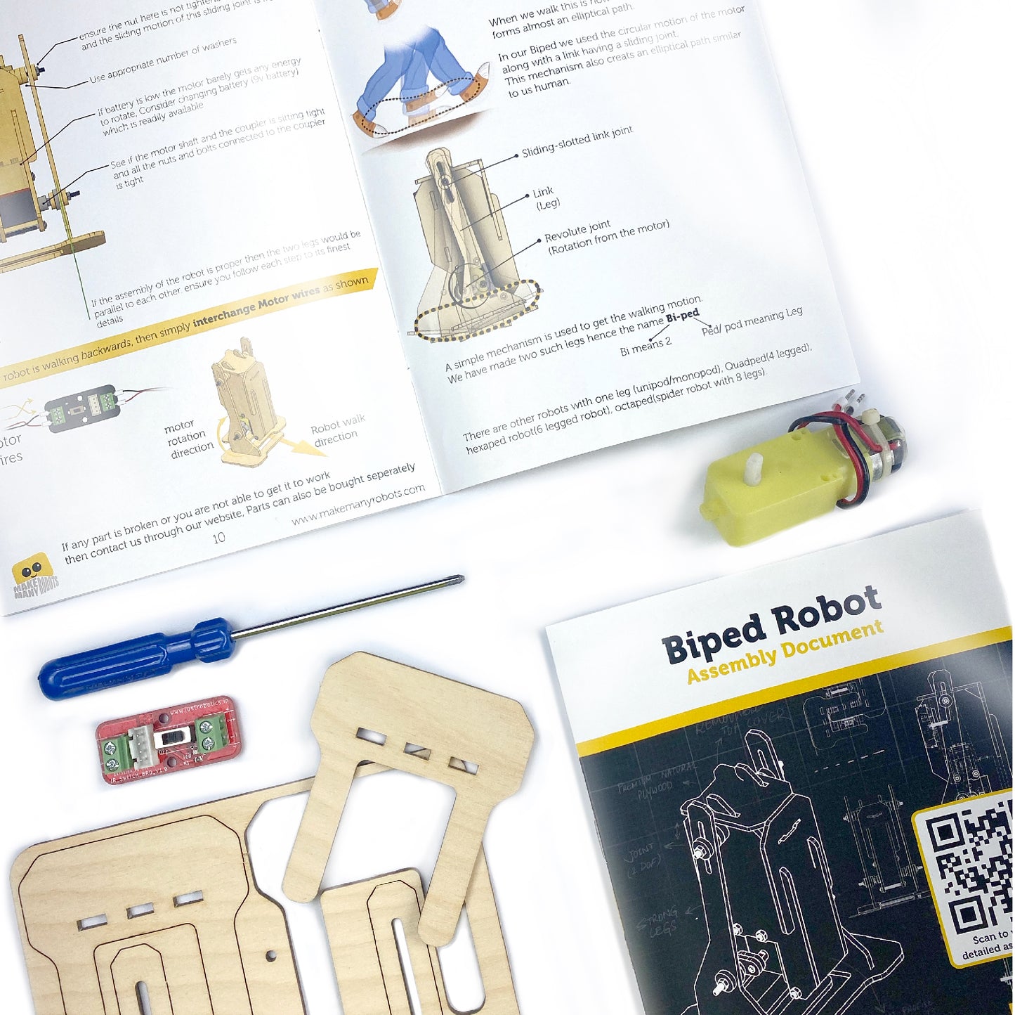 Bipedal Walking Beam Robot - DIY Biped Robot Kit