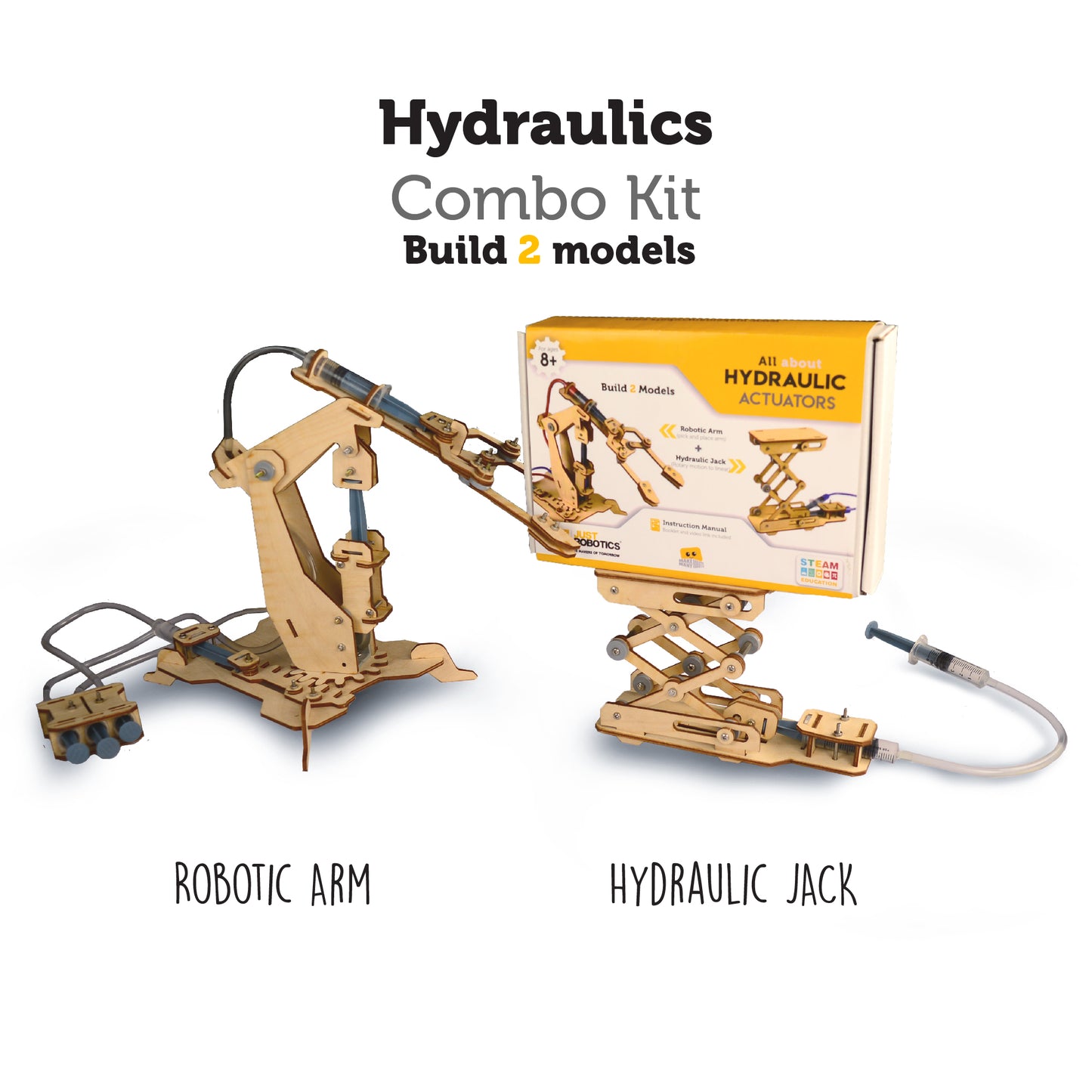 Combo Kit - Hydraulic actuators - Robotics arm & Hydraulic Jack