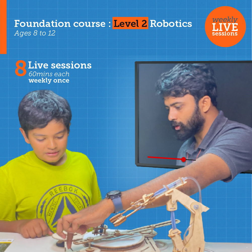 Robotics Level 2 - Intermediate level - 2 months - Circuits and Line following robot